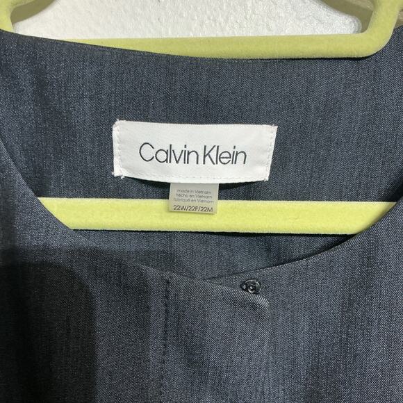 Calvin Klein Charcoal Gray Blazer Sz 22W - Picture 3 of 9